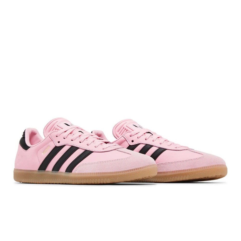 Adidas Lionel Messi x Samba Light Pink Black JP7844 Men's Size 9 NEW - Picture 2 of 5